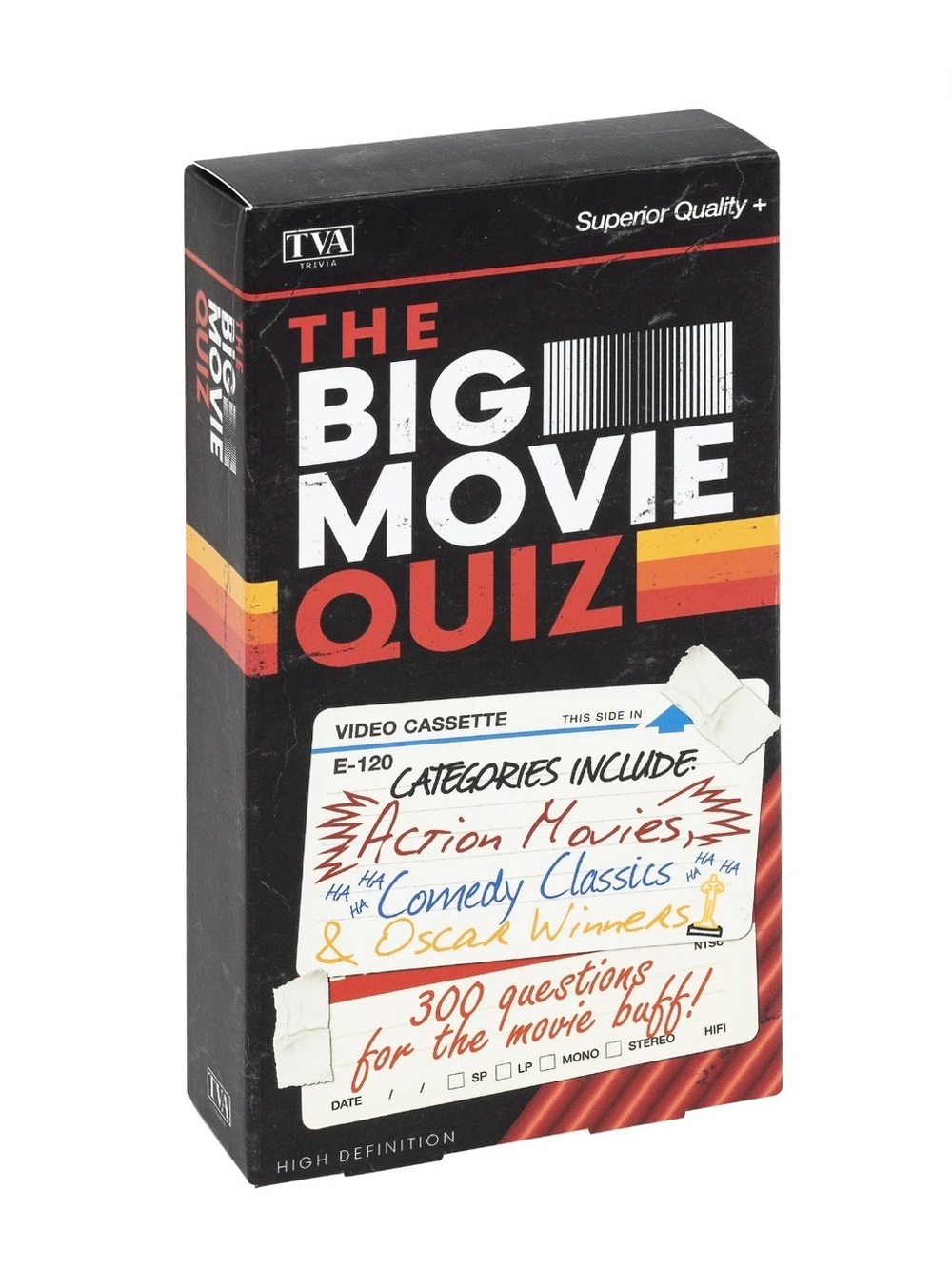 The Big Movie Quiz VHS-Style Game Box - Black & Red